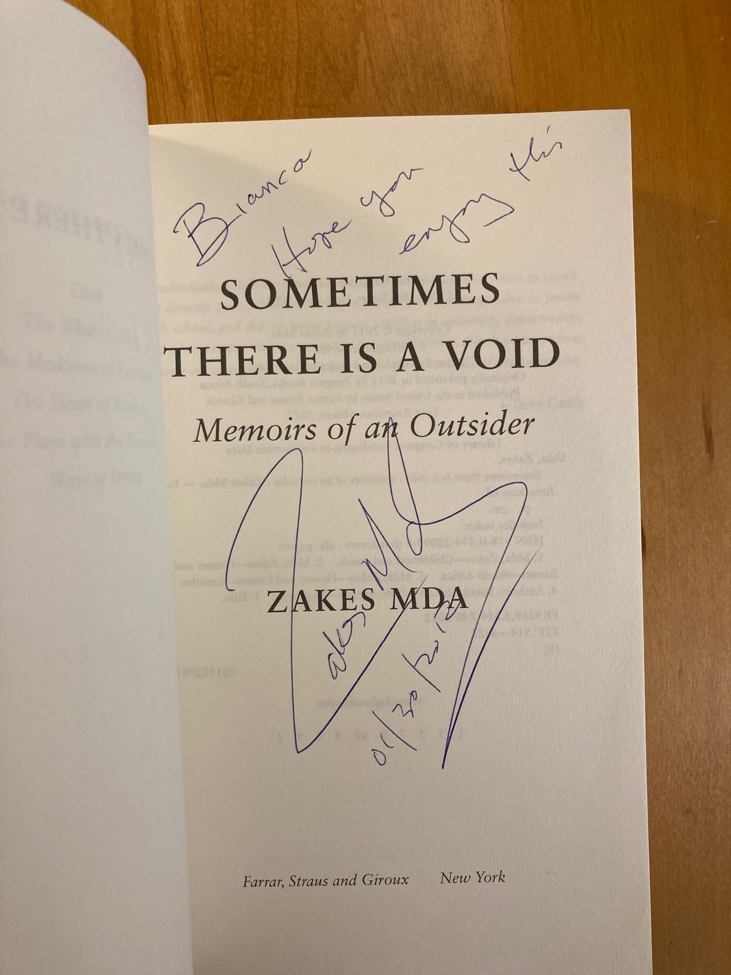 Sometimes there is a void (Signed)