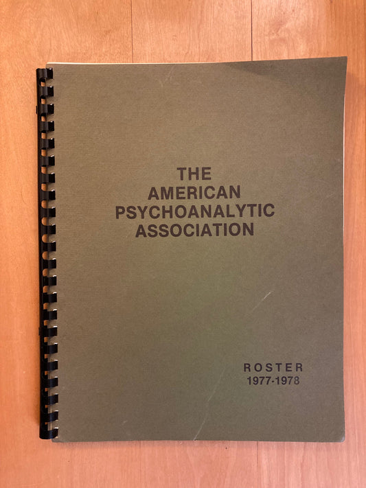 American Psychoanalytic Association Roster