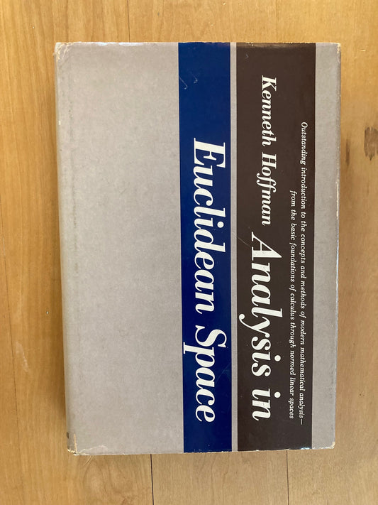 Analysis in Euclidean Space (First edition)