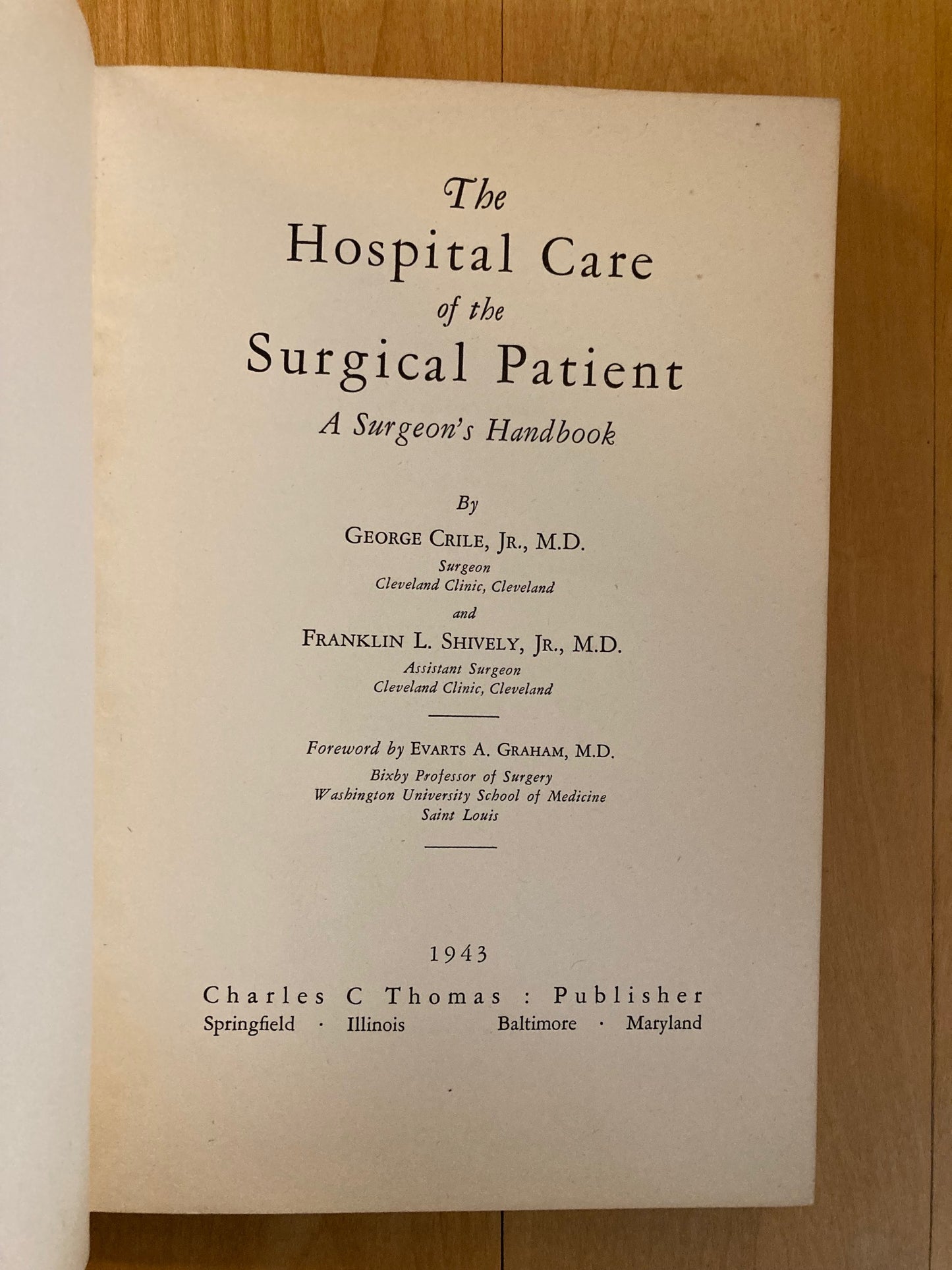Hospital Care of the Surgical Patient (First edition)